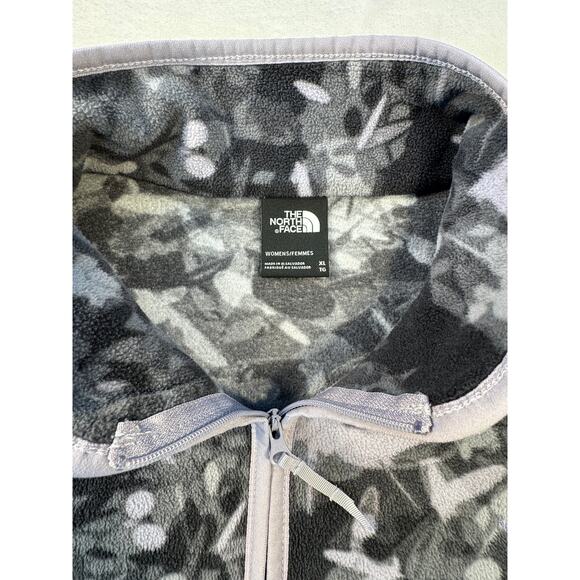 The North Face Womens Camo Black Purple Glacier Fleece Jacket Pullover XL - Picture 6 of 11